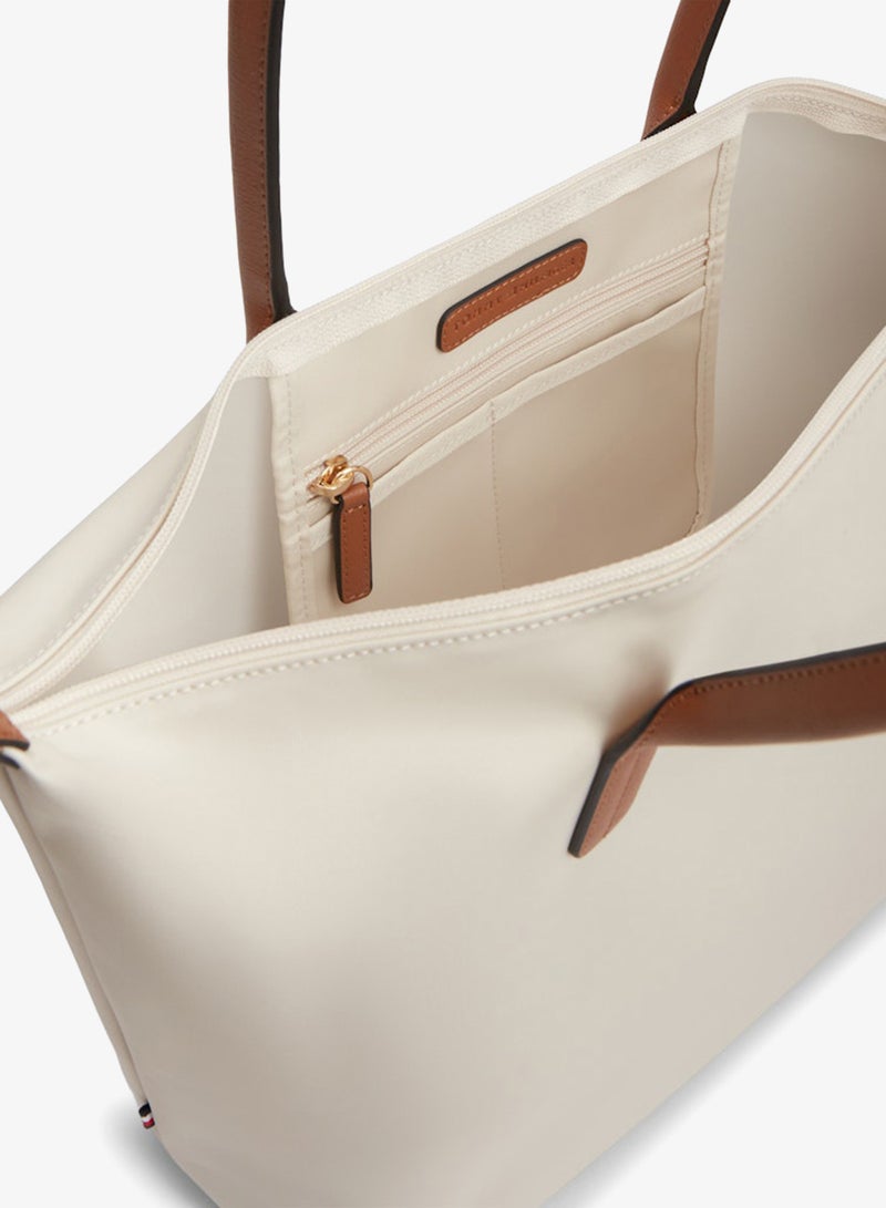 TOMMY HILFIGER TH Monogram Plaque Nylon Tote Bag - Image 5